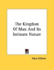 Tapa de The Kingdom Of Man And Its Intimate Nature