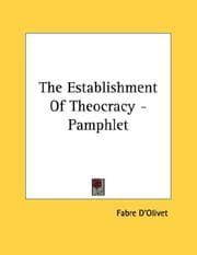 Tapa de The Establishment Of Theocracy - Pamphlet