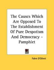 Tapa de The Causes Which Are Opposed To The Establishment Of Pure Despotism And Democracy - Pamphlet