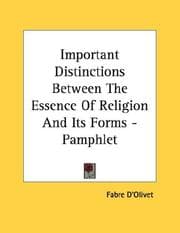 Tapa de Important Distinctions Between The Essence Of Religion And Its Forms - Pamphlet