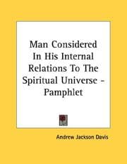 Tapa de Man Considered In His Internal Relations To The Spiritual Universe - Pamphlet