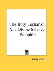 Tapa de The Holy Eucharist And Divine Science - Pamphlet