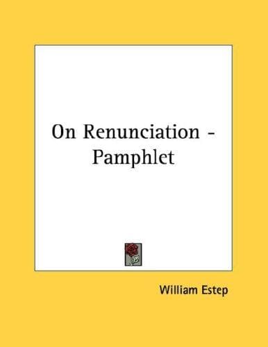 Tapa de On Renunciation - Pamphlet