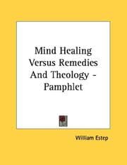 Tapa de Mind Healing Versus Remedies And Theology - Pamphlet