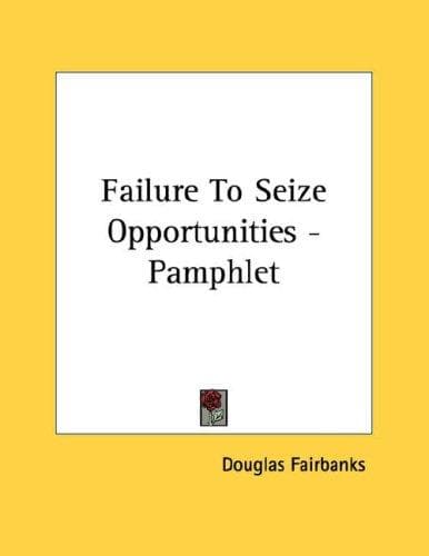 Tapa de Failure To Seize Opportunities - Pamphlet