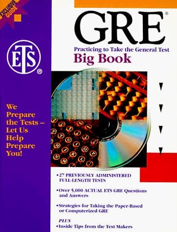Tapa de GRE, practicing to take the general test