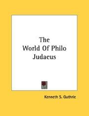 Tapa de The World Of Philo Judaeus