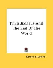 Tapa de Philo Judaeus And The End Of The World