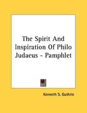 Tapa de The Spirit And Inspiration Of Philo Judaeus - Pamphlet