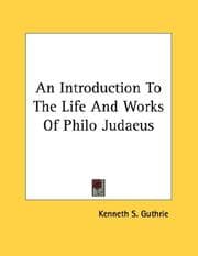 Tapa de An Introduction To The Life And Works Of Philo Judaeus