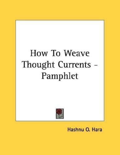 Tapa de How To Weave Thought Currents - Pamphlet