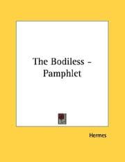 Tapa de The Bodiless - Pamphlet