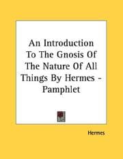Tapa de An Introduction To The Gnosis Of The Nature Of All Things By Hermes - Pamphlet