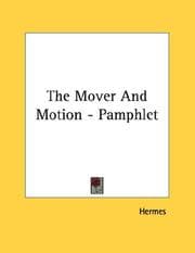 Tapa de The Mover And Motion - Pamphlet