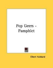 Tapa de Pop Geers - Pamphlet