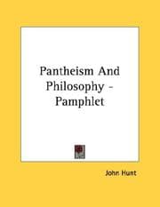 Tapa de Pantheism And Philosophy - Pamphlet
