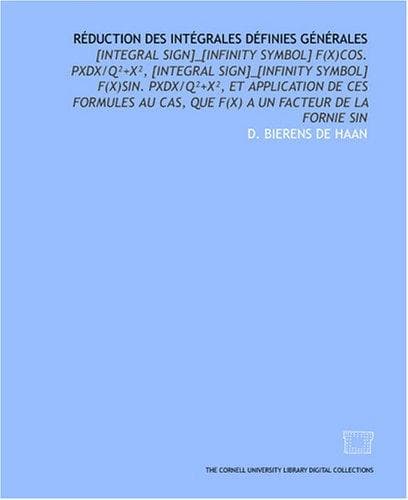 Tapa de Réduction des intégrales définies générales