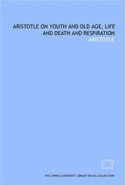 Tapa de Aristotle on youth and old age, life and death and respiration