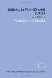 Tapa de Journal by Frances Anne Butler