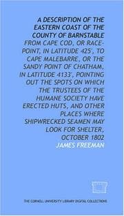Tapa de A description of the eastern coast of the county of Barnstable