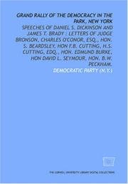 Tapa de Grand rally of the Democracy in the park, New York: speeches of Daniel S. Dickinson and James T. Brady