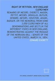 Tapa de Right of petition, New England clergymen