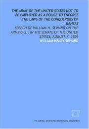 Tapa de The Army of the United States not to be employed as a police to enforce the laws of the conquerors of Kansas