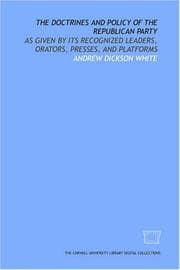 Tapa de The Doctrines and policy of the Republican Party
