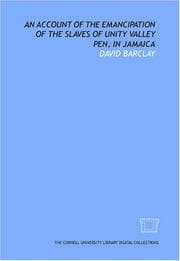 Tapa de An account of the emancipation of the slaves of Unity Valley Pen, in Jamaica