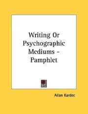 Tapa de Writing Or Psychographic Mediums - Pamphlet
