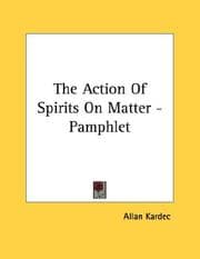 Tapa de The Action Of Spirits On Matter - Pamphlet