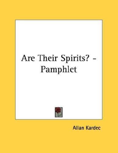 Tapa de Are Their Spirits? - Pamphlet