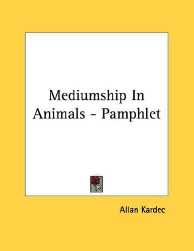 Tapa de Mediumship In Animals - Pamphlet