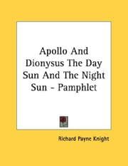 Tapa de Apollo And Dionysus The Day Sun And The Night Sun - Pamphlet