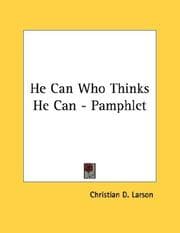 Tapa de He Can Who Thinks He Can - Pamphlet