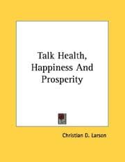 Tapa de Talk Health, Happiness And Prosperity