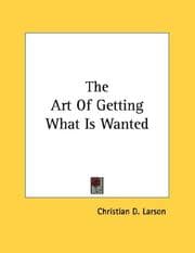 Tapa de The Art Of Getting What Is Wanted