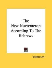 Tapa de The New Nuctemeron According To The Hebrews