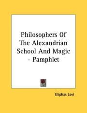 Tapa de Philosophers Of The Alexandrian School And Magic - Pamphlet