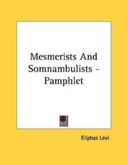 Tapa de Mesmerists And Somnambulists - Pamphlet
