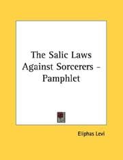 Tapa de The Salic Laws Against Sorcerers - Pamphlet