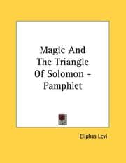 Tapa de Magic And The Triangle Of Solomon - Pamphlet