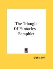 Tapa de The Triangle Of Pantacles - Pamphlet