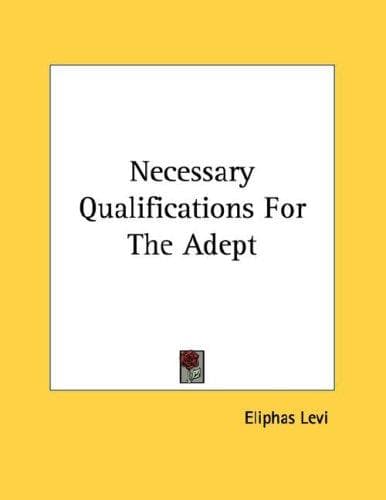 Tapa de Necessary Qualifications For The Adept