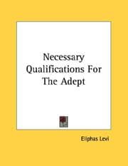 Tapa de Necessary Qualifications For The Adept