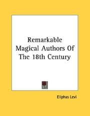 Tapa de Remarkable Magical Authors Of The 18th Century
