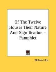 Tapa de Of The Twelve Houses Their Nature And Signification - Pamphlet