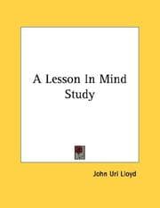 Tapa de A Lesson In Mind Study