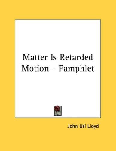 Tapa de Matter Is Retarded Motion - Pamphlet