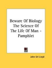Tapa de Beware Of Biology The Science Of The Life Of Man - Pamphlet